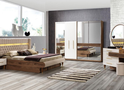 Bedroom Set 5 pcs Design Luxury Bed Chesterfield Complete Set